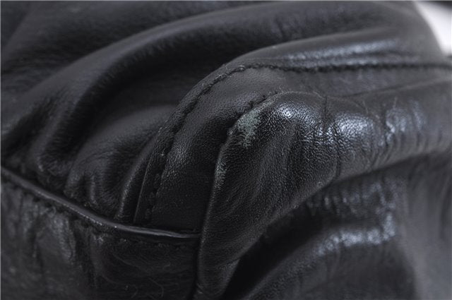 Authentic GUCCI Abbey Vintage Shoulder Hand Bag Purse Leather 190525 Black 2875E