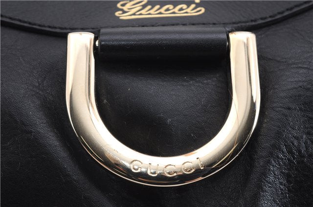 Authentic GUCCI Abbey Vintage Shoulder Hand Bag Purse Leather 190525 Black 2875E