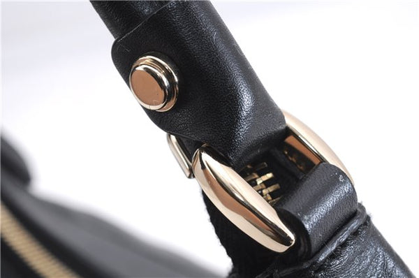 Authentic GUCCI Abbey Vintage Shoulder Hand Bag Purse Leather 190525 Black 2875E