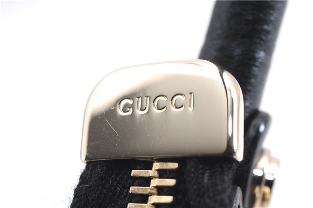 Authentic GUCCI Abbey Vintage Shoulder Hand Bag Purse Leather 190525 Black 2875E