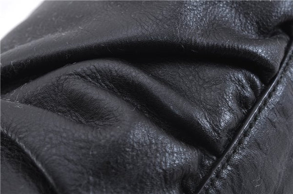 Authentic GUCCI Abbey Vintage Shoulder Hand Bag Purse Leather 190525 Black 2875E