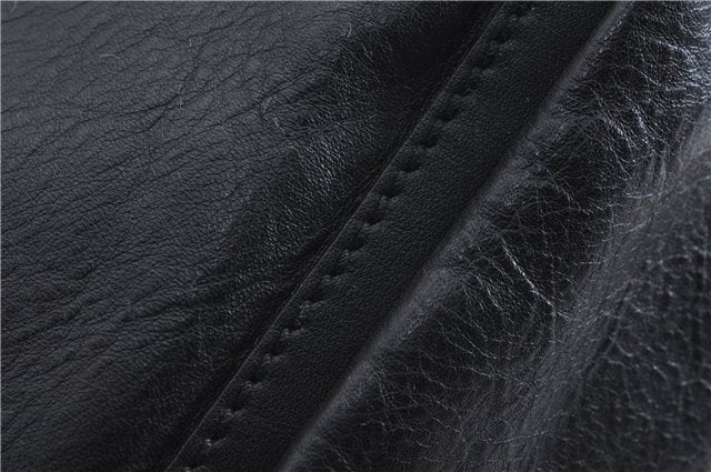 Authentic GUCCI Abbey Vintage Shoulder Hand Bag Purse Leather 190525 Black 2875E