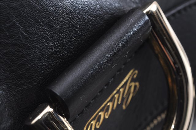 Authentic GUCCI Abbey Vintage Shoulder Hand Bag Purse Leather 190525 Black 2875E