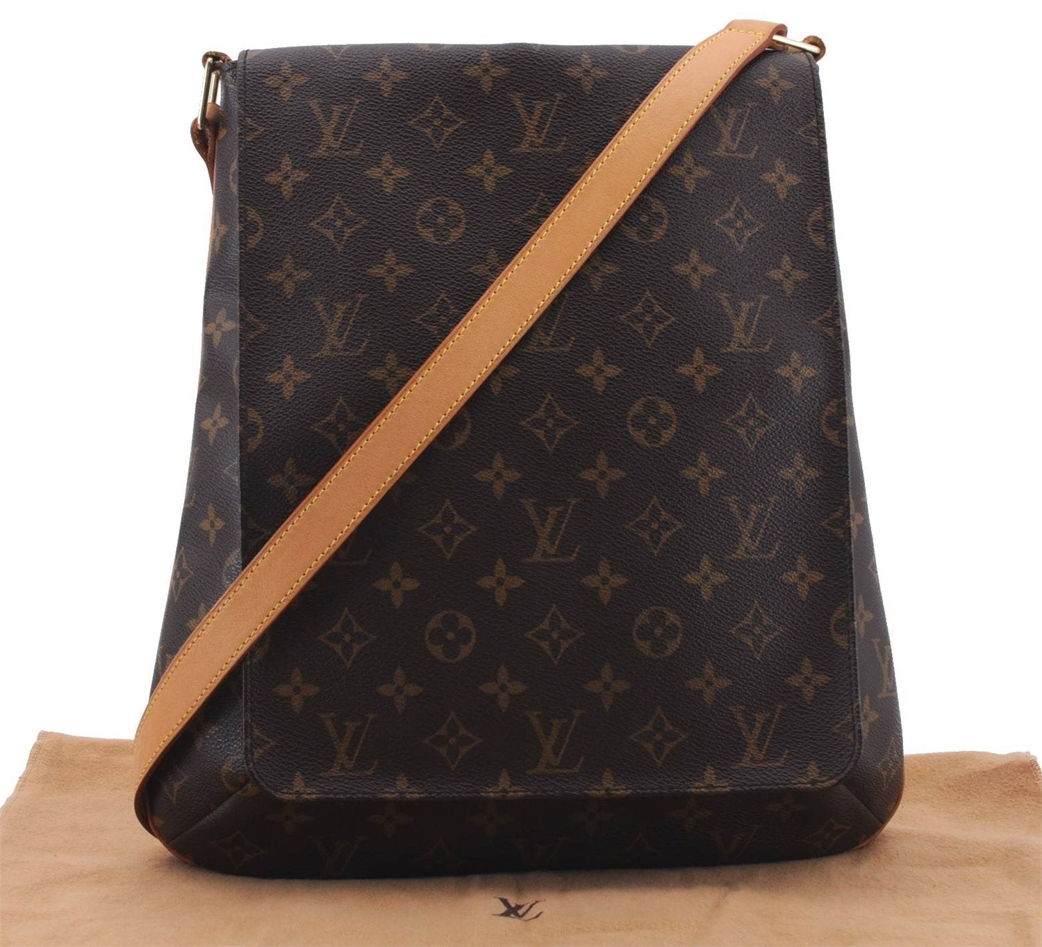 Authentic Louis Vuitton Monogram Musette Shoulder Cross Body Bag M51256 LV 2876D