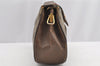 Authentic GUCCI Web Sherry Line Shoulder Bag GG PVC Leather Brown Junk 2876I