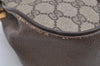 Authentic GUCCI Web Sherry Line Shoulder Bag GG PVC Leather Brown Junk 2876I