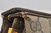 Authentic GUCCI Web Sherry Line Shoulder Bag GG PVC Leather Brown Junk 2876I