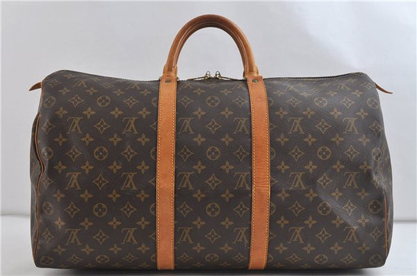 Authentic Louis Vuitton Monogram Keepall 50 Boston Bag M41426 LV 2877D