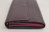 Authentic Louis Vuitton Epi Portefeuille Sarah Long Wallet M6374K Purple 2877I