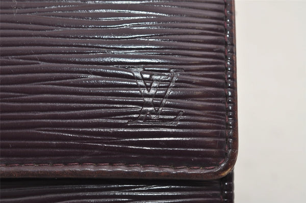 Authentic Louis Vuitton Epi Portefeuille Sarah Long Wallet M6374K Purple 2877I