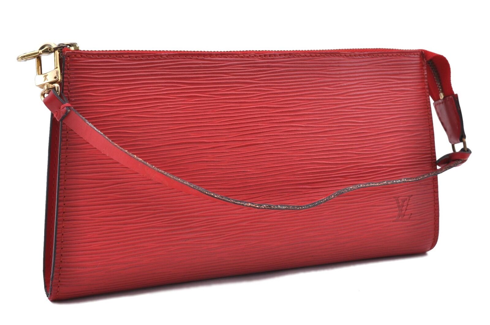 Authentic Louis Vuitton Epi Pochette Accessoires Pouch Red M52947 LV 2878C