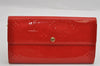 Auth Louis Vuitton Vernis Pochette Porte Monnaie Credit Wallet M91281 Red 2878I