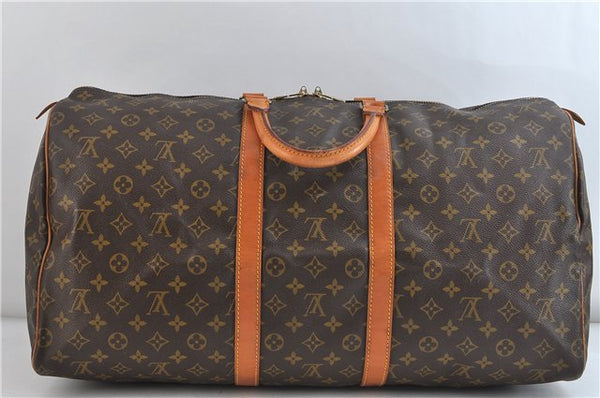 Authentic Louis Vuitton Monogram Keepall 55 Boston Bag M41424 LV 2879D