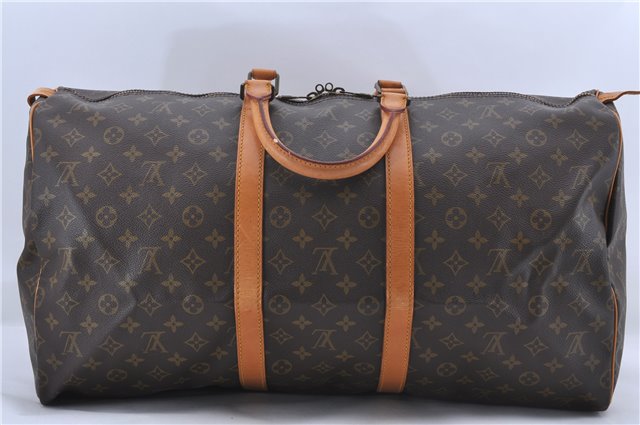 Authentic Louis Vuitton Monogram Keepall 55 Boston Bag M41424 LV 2880D