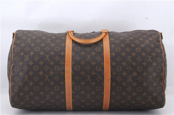 Auth Louis Vuitton Monogram Keepall Bandouliere 60 Boston Bag M41412 LV 2881D