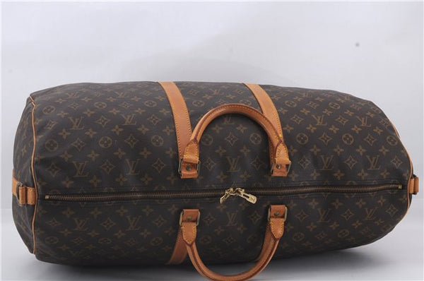 Auth Louis Vuitton Monogram Keepall Bandouliere 60 Boston Bag M41412 LV 2881D