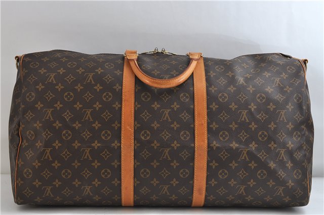 Auth Louis Vuitton Monogram Keepall Bandouliere 60 Boston Bag M41412 LV 2882D