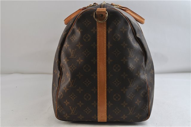 Auth Louis Vuitton Monogram Keepall Bandouliere 60 Boston Bag M41412 LV 2882D