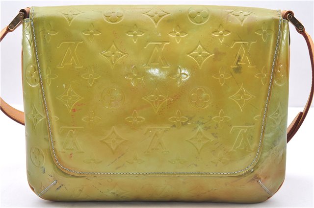 Authentic Louis Vuitton Vernis Thompson Street Shoulder Bag M91009 Green 2882E