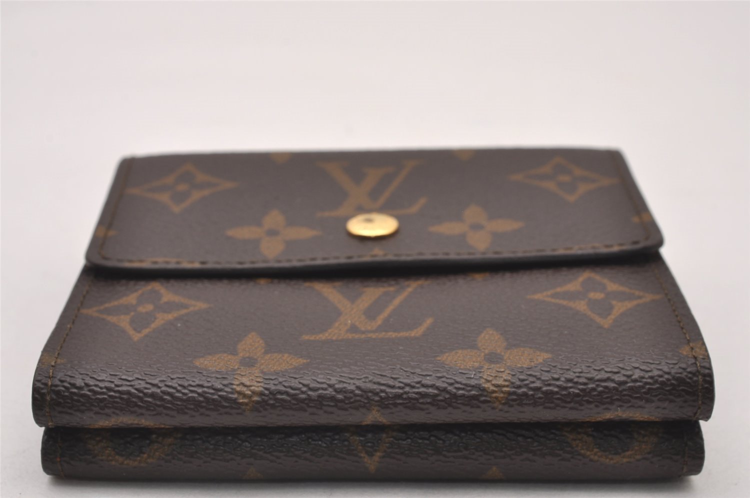 Authentic Louis Vuitton Monogram M61652 Porte Monnaie Billet Carte Credit 2882I