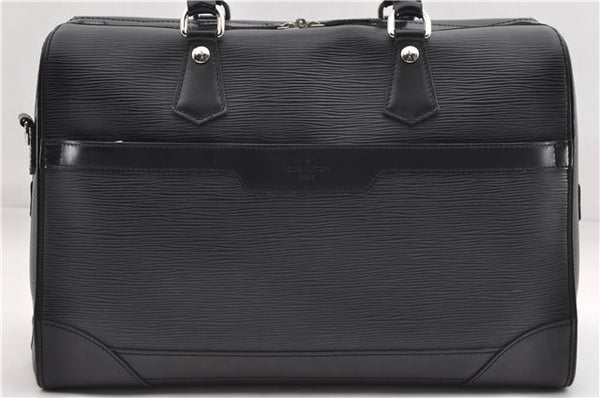 Auth Louis Vuitton Epi Sac De Ville Burgiere 2Way Boston Bag M42392 Black 2883E
