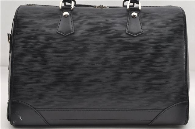 Auth Louis Vuitton Epi Sac De Ville Burgiere 2Way Boston Bag M42392 Black 2883E