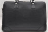 Auth Louis Vuitton Epi Sac De Ville Burgiere 2Way Boston Bag M42392 Black 2883E