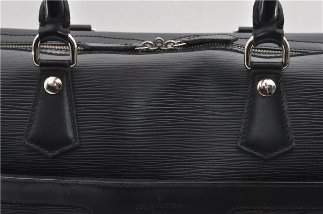 Auth Louis Vuitton Epi Sac De Ville Burgiere 2Way Boston Bag M42392 Black 2883E