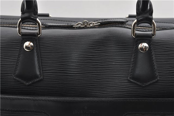 Auth Louis Vuitton Epi Sac De Ville Burgiere 2Way Boston Bag M42392 Black 2883E