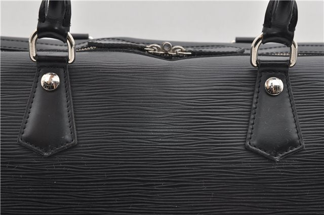 Auth Louis Vuitton Epi Sac De Ville Burgiere 2Way Boston Bag M42392 Black 2883E