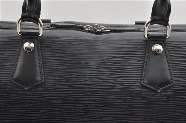 Auth Louis Vuitton Epi Sac De Ville Burgiere 2Way Boston Bag M42392 Black 2883E