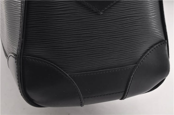 Auth Louis Vuitton Epi Sac De Ville Burgiere 2Way Boston Bag M42392 Black 2883E