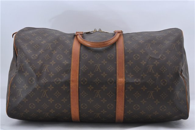 Authentic Louis Vuitton Monogram Keepall 55 Boston Bag M41424 LV 2884D