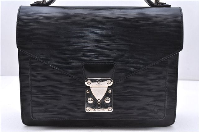 Authentic Louis Vuitton Epi Monceau 2Way Shoulder Hand Bag Black M52792 LV 2884E