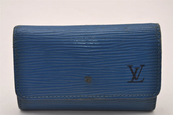 Authentic Louis Vuitton Epi Multicles 6 Key Case Blue M63815 LV 2884I