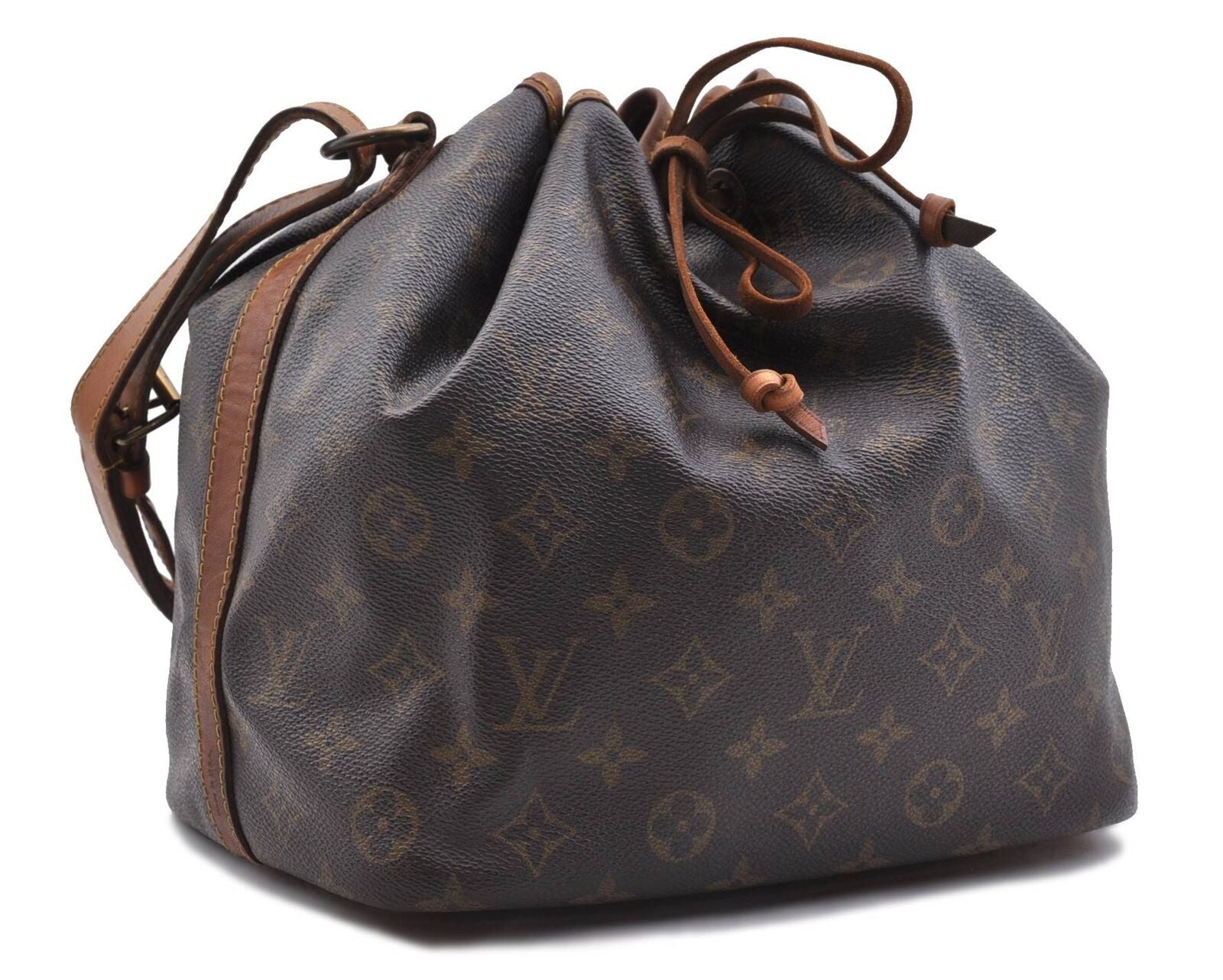 Authentic Louis Vuitton Monogram Petit Noe Shoulder Bag M42226 LV 2885C