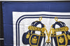 Authentic HERMES Carre 90 Scarf "BRIDES de GALA par" Silk Navy Box 2885E