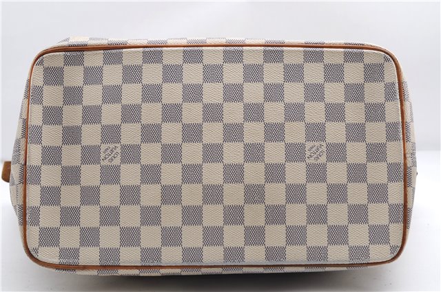 Authentic Louis Vuitton Damier Azur Saleya MM Shoulder Tote Bag N51185 LV 2886E