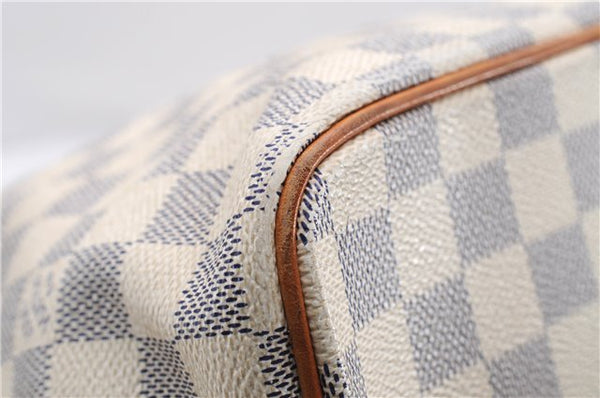 Authentic Louis Vuitton Damier Azur Saleya MM Shoulder Tote Bag N51185 LV 2886E