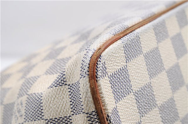 Authentic Louis Vuitton Damier Azur Saleya MM Shoulder Tote Bag N51185 LV 2886E