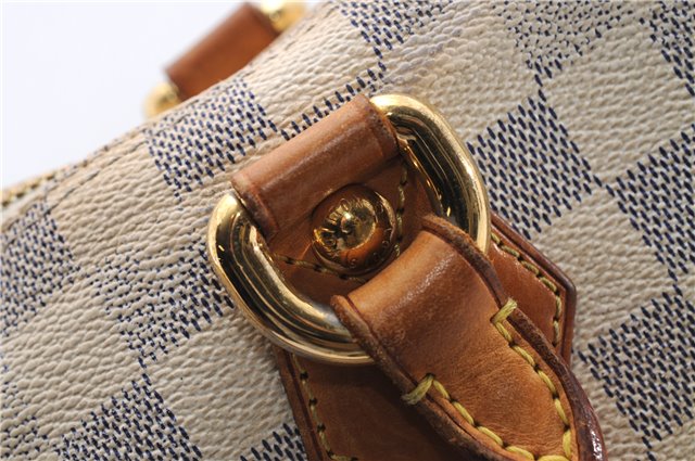 Authentic Louis Vuitton Damier Azur Saleya MM Shoulder Tote Bag N51185 LV 2886E