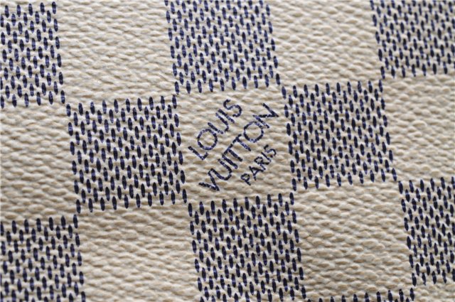 Authentic Louis Vuitton Damier Azur Saleya MM Shoulder Tote Bag N51185 LV 2886E