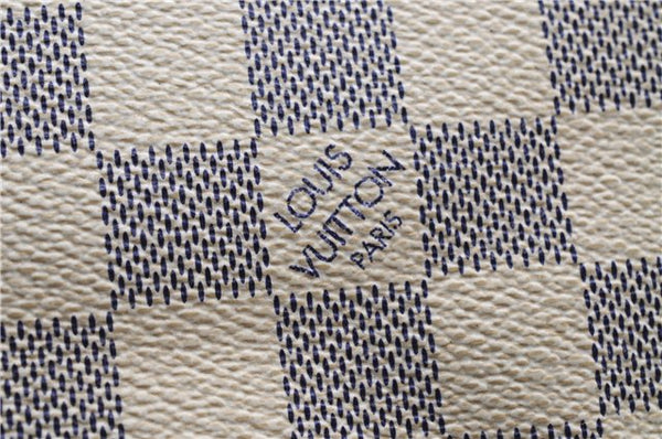 Authentic Louis Vuitton Damier Azur Saleya MM Shoulder Tote Bag N51185 LV 2886E