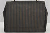 Authentic FENDI Pequin Shoulder Hand Bag Purse PVC Leather Brown Black 2886I