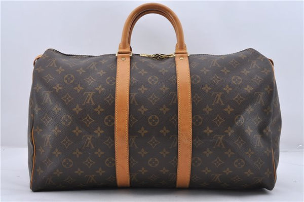 Authentic Louis Vuitton Monogram Keepall 45 Boston Bag M41428 LV 2887D