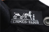 Authentic HERMES Fourre Tout PM Hand Tote Bag Purse Canvas Black 2887E