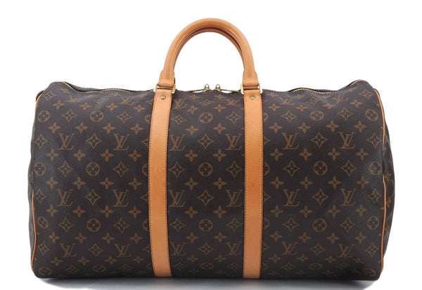 Authentic Louis Vuitton Monogram Keepall 50 Boston Bag M41426 LV 2888D