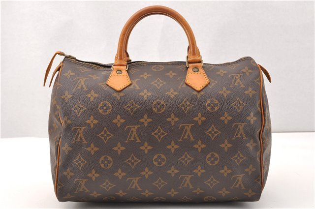 Authentic Louis Vuitton Monogram Speedy 30 Hand Boston Bag M41526 LV 2888F