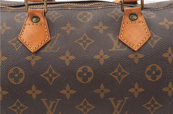 Authentic Louis Vuitton Monogram Speedy 30 Hand Boston Bag M41526 LV 2888F