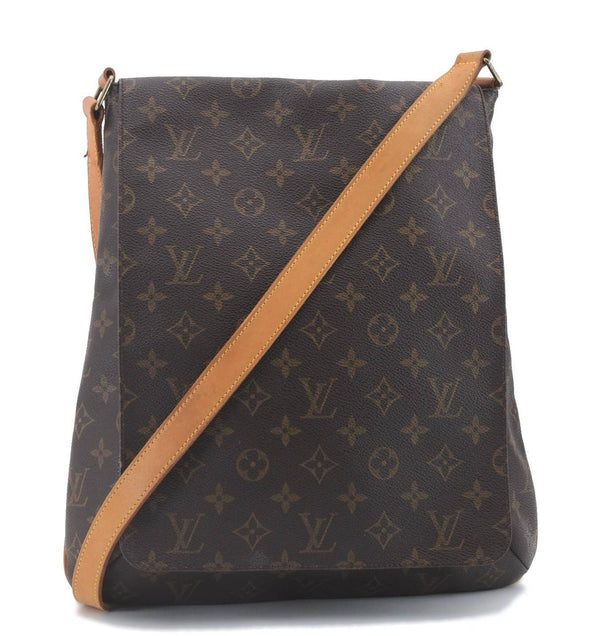 Authentic Louis Vuitton Monogram Musette Shoulder Cross Body Bag M51256 LV 2890D